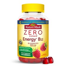 Nature Made Zero Sugar Vitamin B12 Gummies Raspberry 1000mcg 110 Count