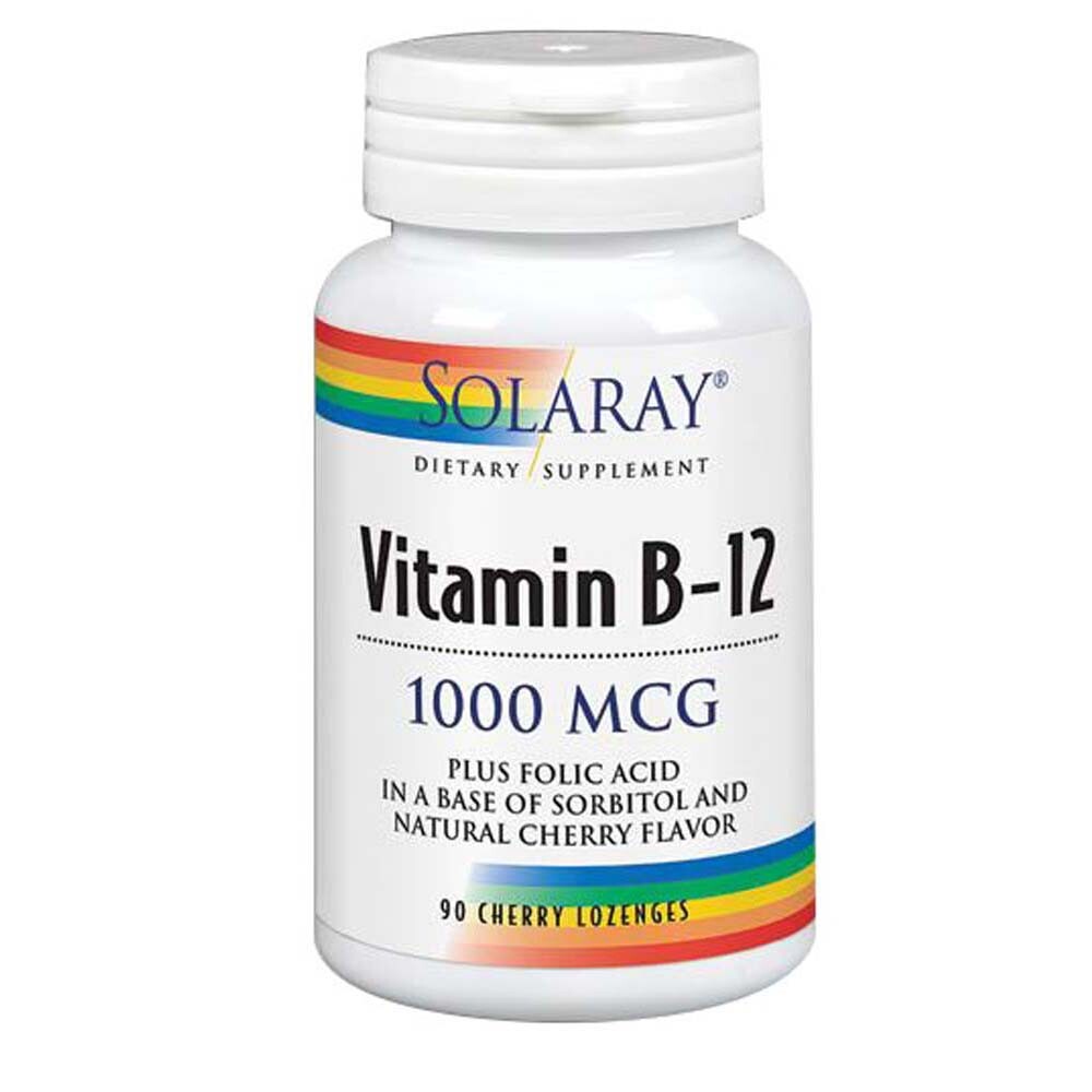 Vitamin B-12 1,000 mcg 90 Lozenges By Solaray