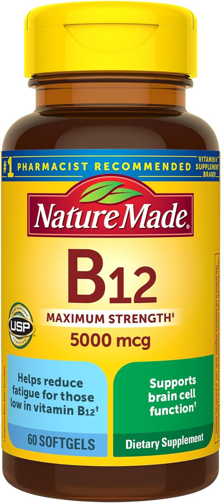 Nature Made Maximum Strength Vitamin B12 5000 Mcg, Energy Metabolism Support