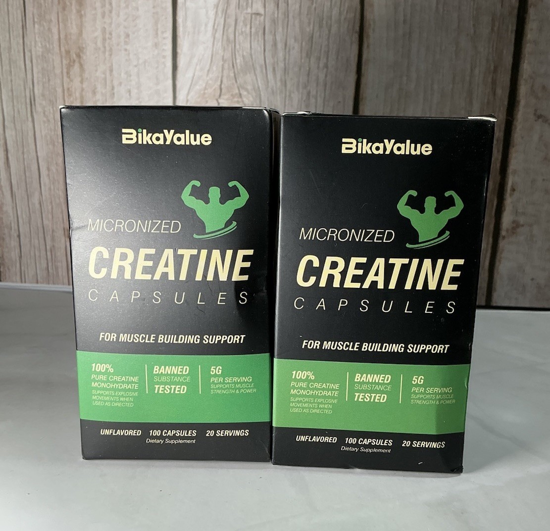 BikaYalue Micronized Creatine Capsules ( 2 PACK!!!!) 200 Total Capsules