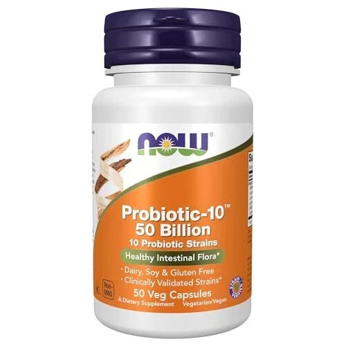 NOW FOODS Probiotic-10 50 Billion 50 Veg Capsules