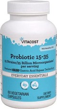 Vitacost Probiotic 15 35 Synbiotic Supplement 60 Capsules Digestive Support