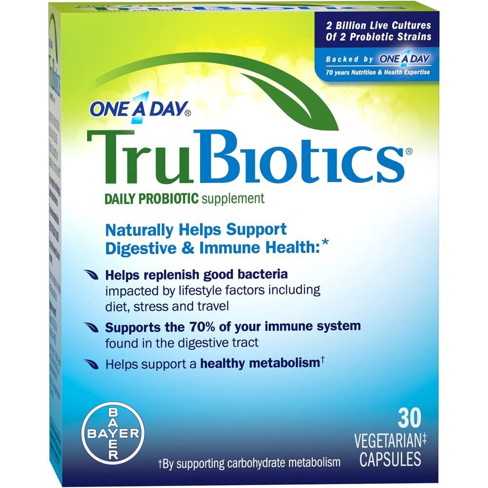 TruBiotics Daily Probiotic, 30 Capsules – Gluten Free, Soy Free Digestive +