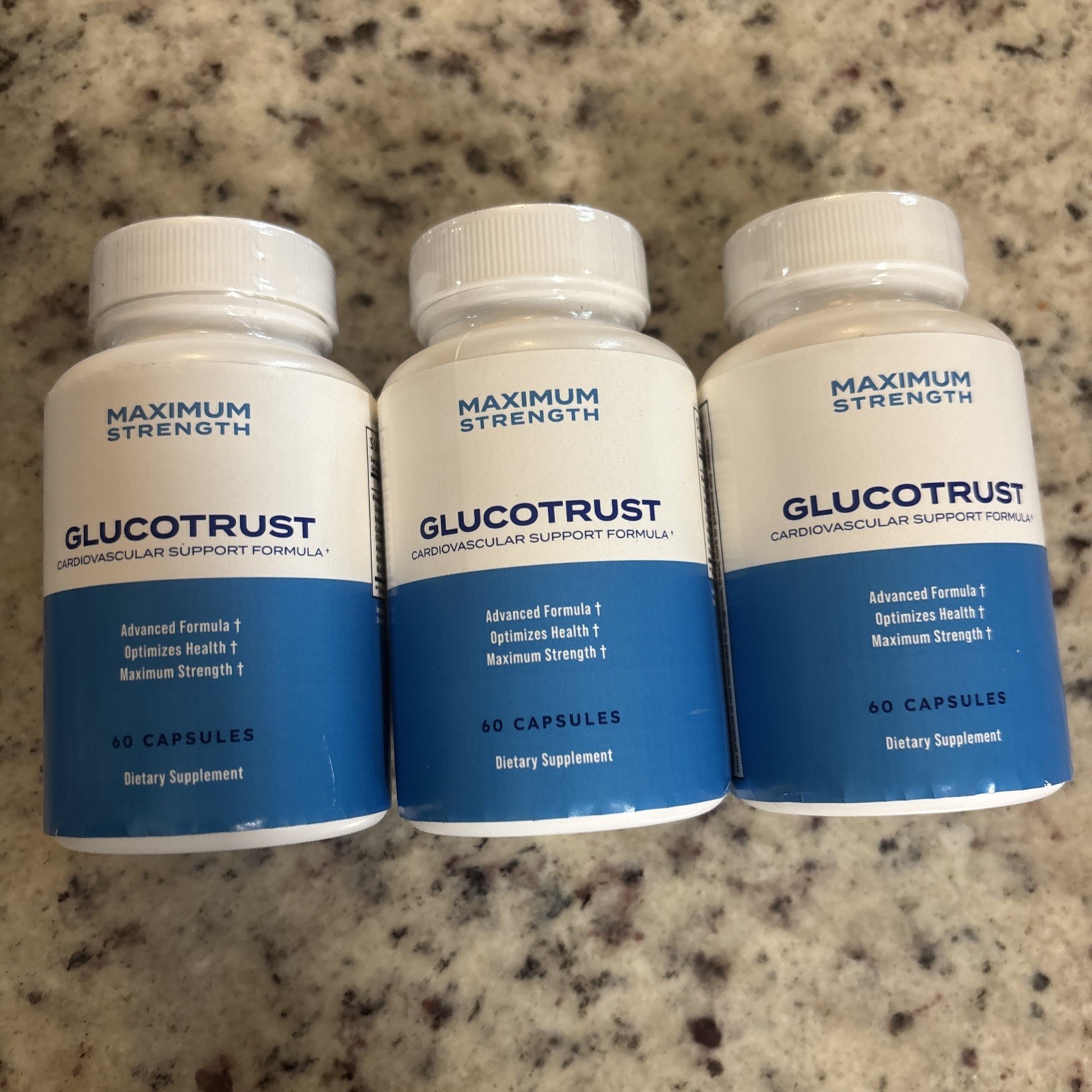 (3 Pack) Glucotrust, Glucotrust Blood Sugar Support Supplement (180 Capsules)