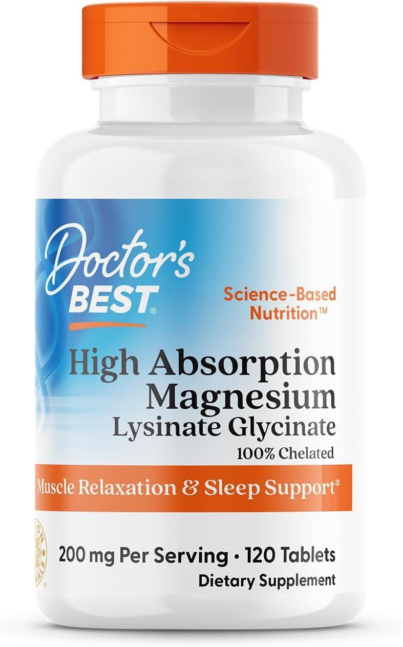 Doctor’s Best High Absorption Magnesium Glycinate Lysinate, 100% Chelated,