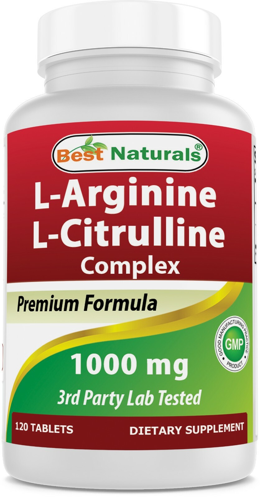 Best Naturals L-Arginine L-Citruline Complex 1000 mg 120 Tablets