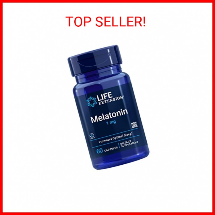 Life Extension Melatonin 1 mg – for Restful Night, Hormone Balance, and Immune H