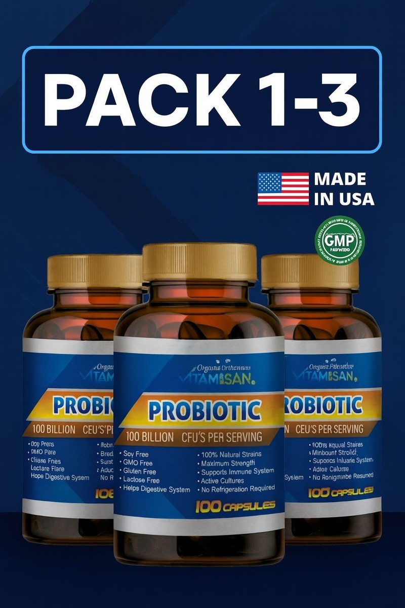 Probiotics 100 Billion CFU Potency Digestive Immune Health Gut Health Supplement
