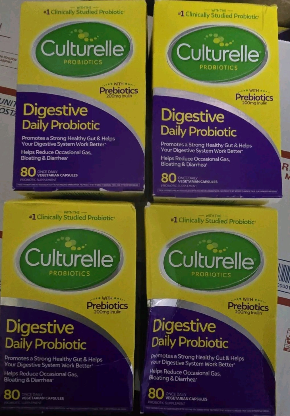Culturelle Digestive Health Daily Probiotic 80  X 4= 320 Capsules Exp 2026