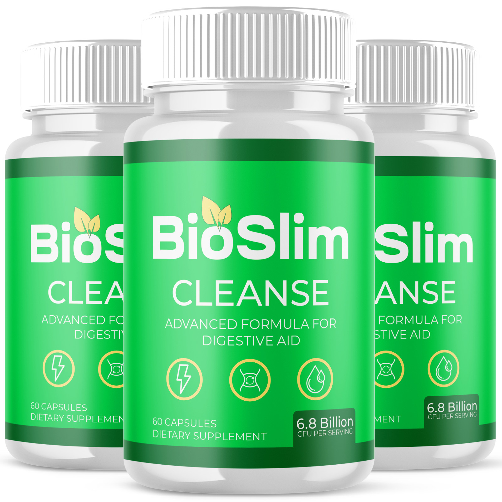 (3 Pack) BioSlim Cleanse Probiotic Support Healthy Digestive Function 180 Caps