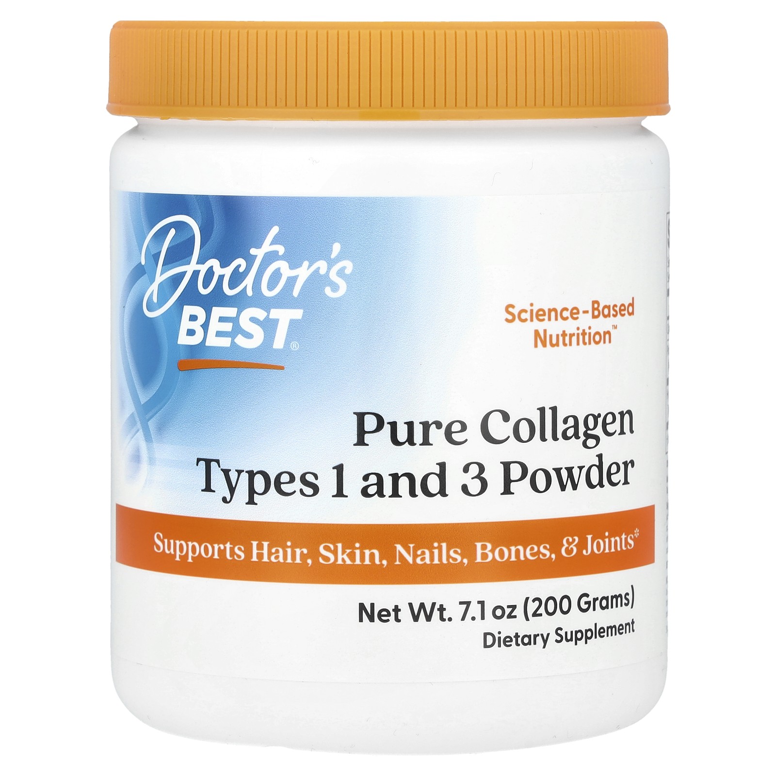 Doctor’s Best, Collagen, Types 1 & 3 Powder, 7.1 oz 200 g, Gluten-Free, Soy-Free