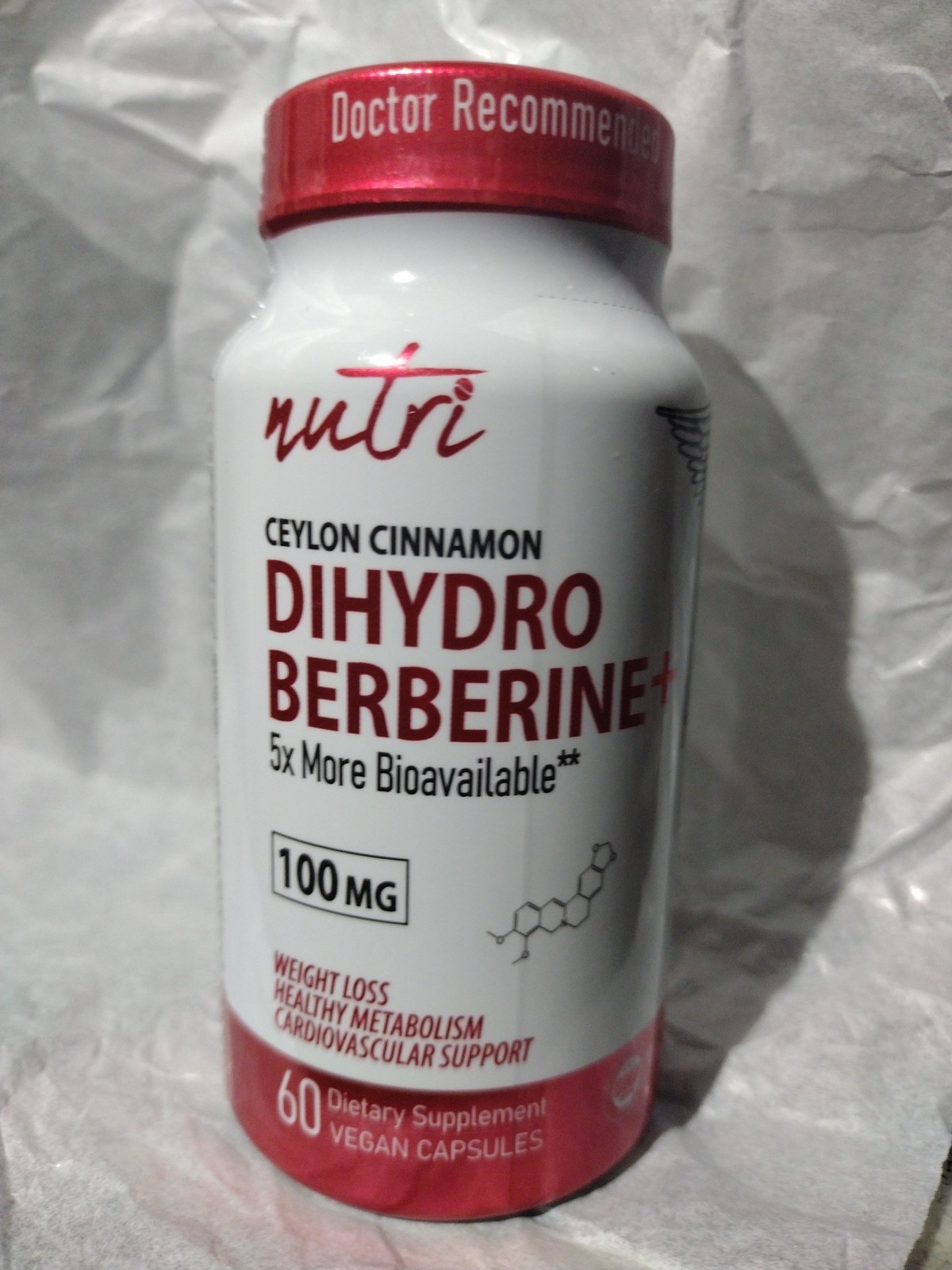 Dihydro Berberine + 5X More Bioavailable 100mg  60 Caps Ex 12/2027