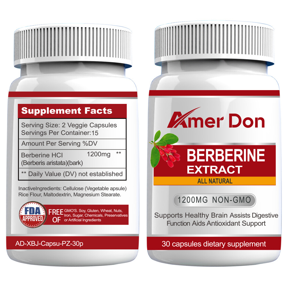 Berberine Extract 1200mg – High Absorption, Heart Health Support Supplements