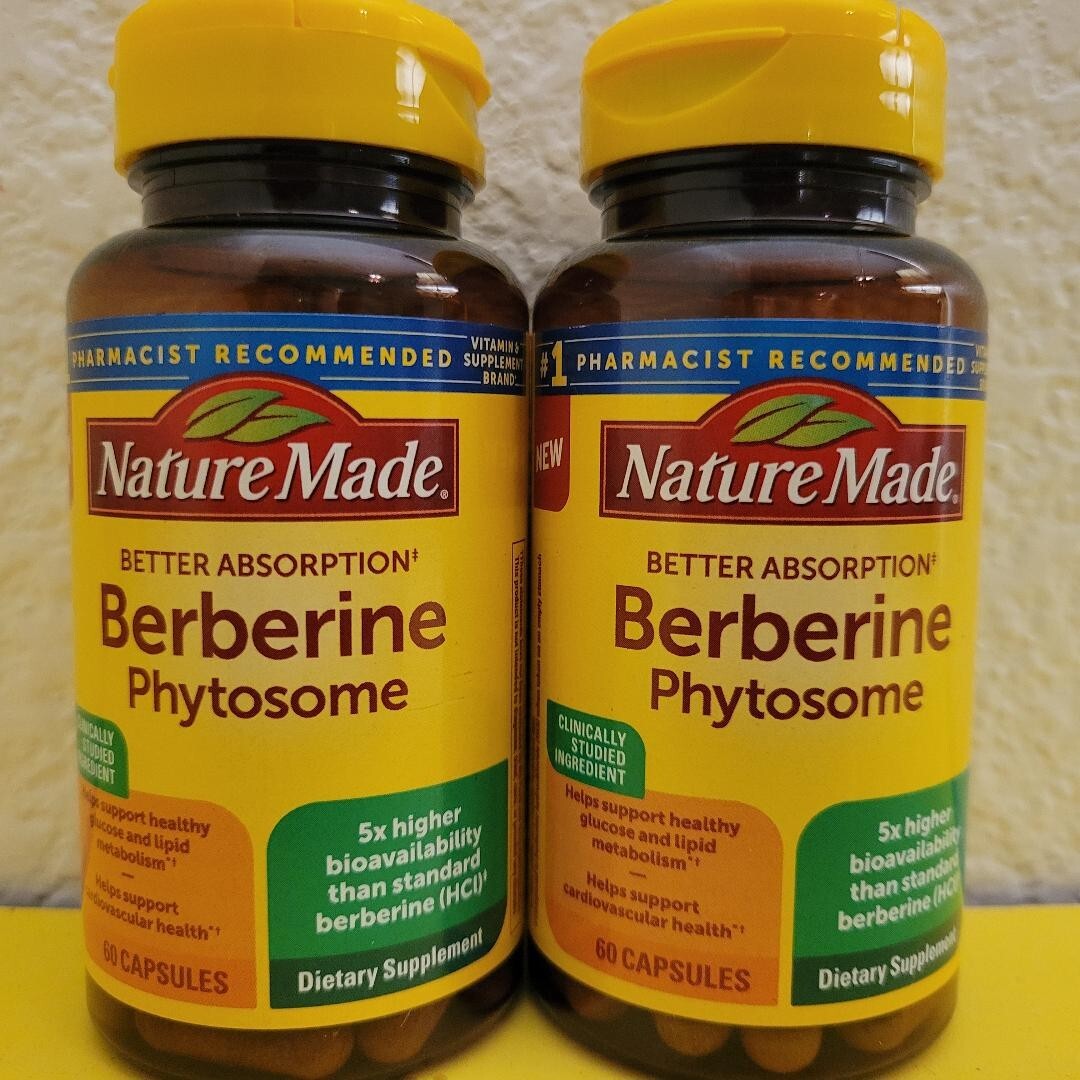 Nature Made Better Absorption Berberine Phytosome 60 Capsules 2 Bottles