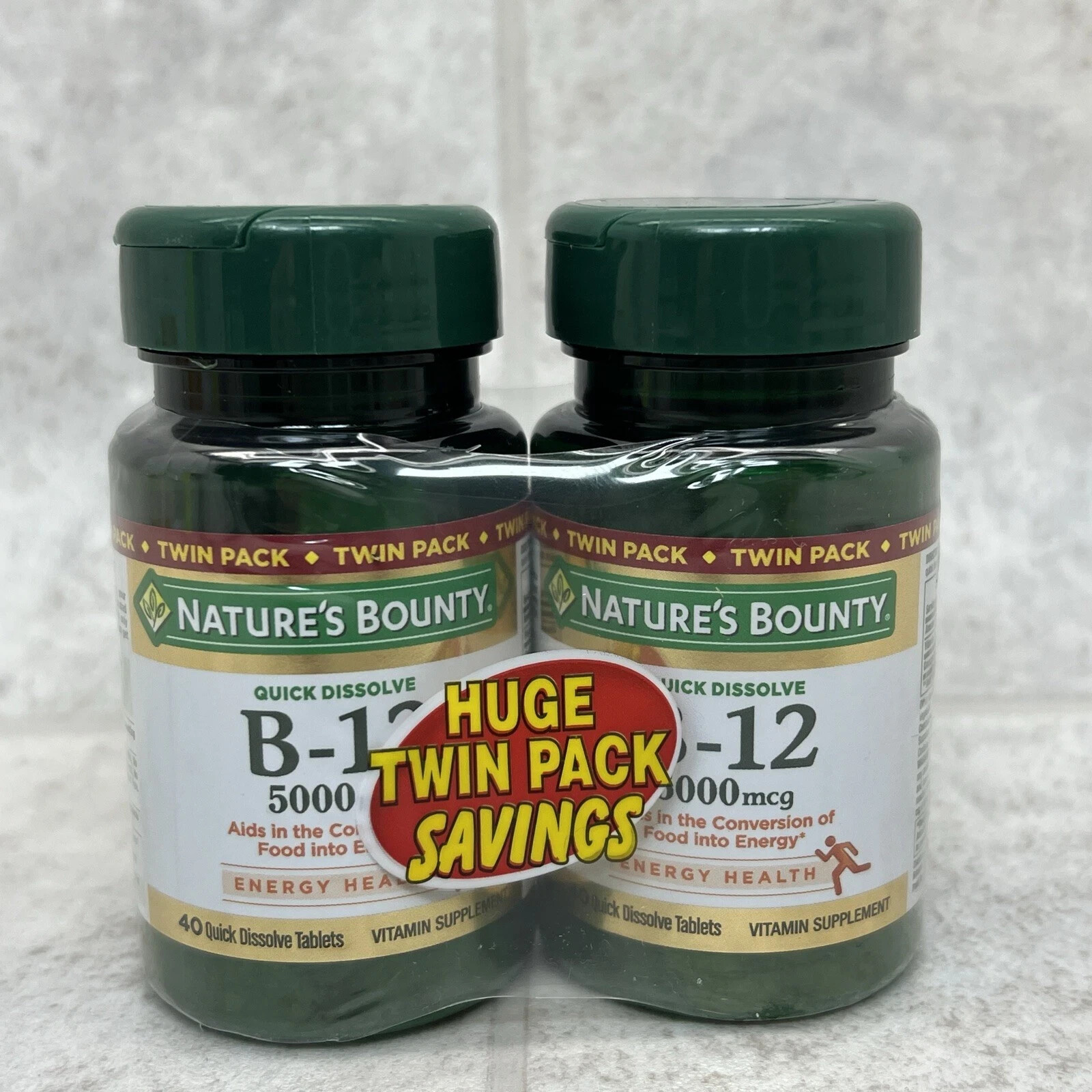 Nature’s Bounty – Vitamin B12 – Energy Supplement – 80 Ct – Exp 09/2027