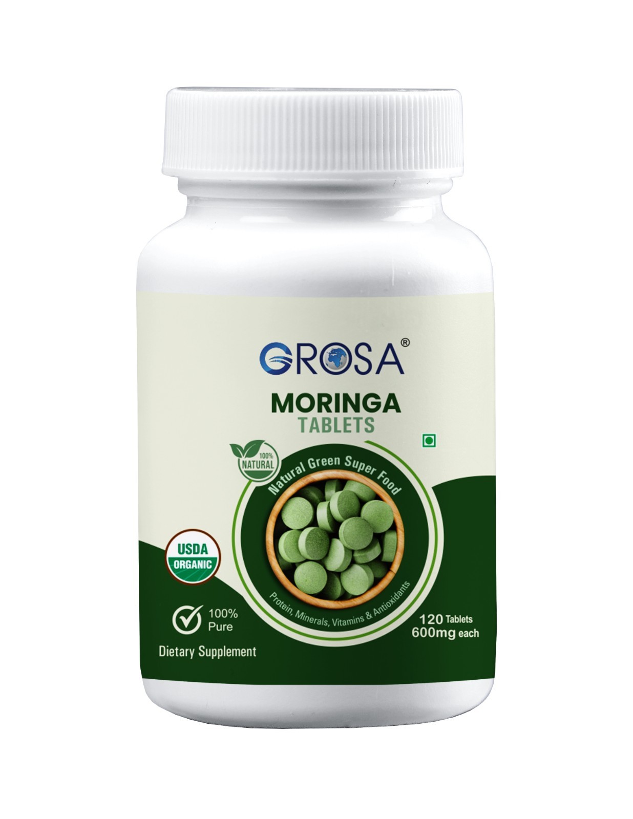 Grosa Moringa Tablets 600mg – 120 Count | Natural Superfood for Immunity