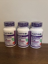 3-Natrol Melatonin 5 Mg Fast Dissolve, Strawberry 30Tablets EACH 10/2025