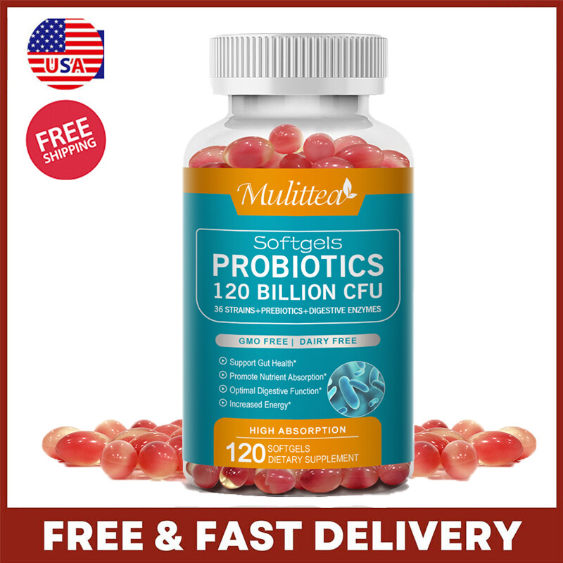 120 Capsules Probiotics Billion CFU Potency Digestive Enzymes Immune Health