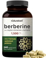 Berberine Supplement 1500mg, 240 Veggie  Assorted Flavor Names , Sizes