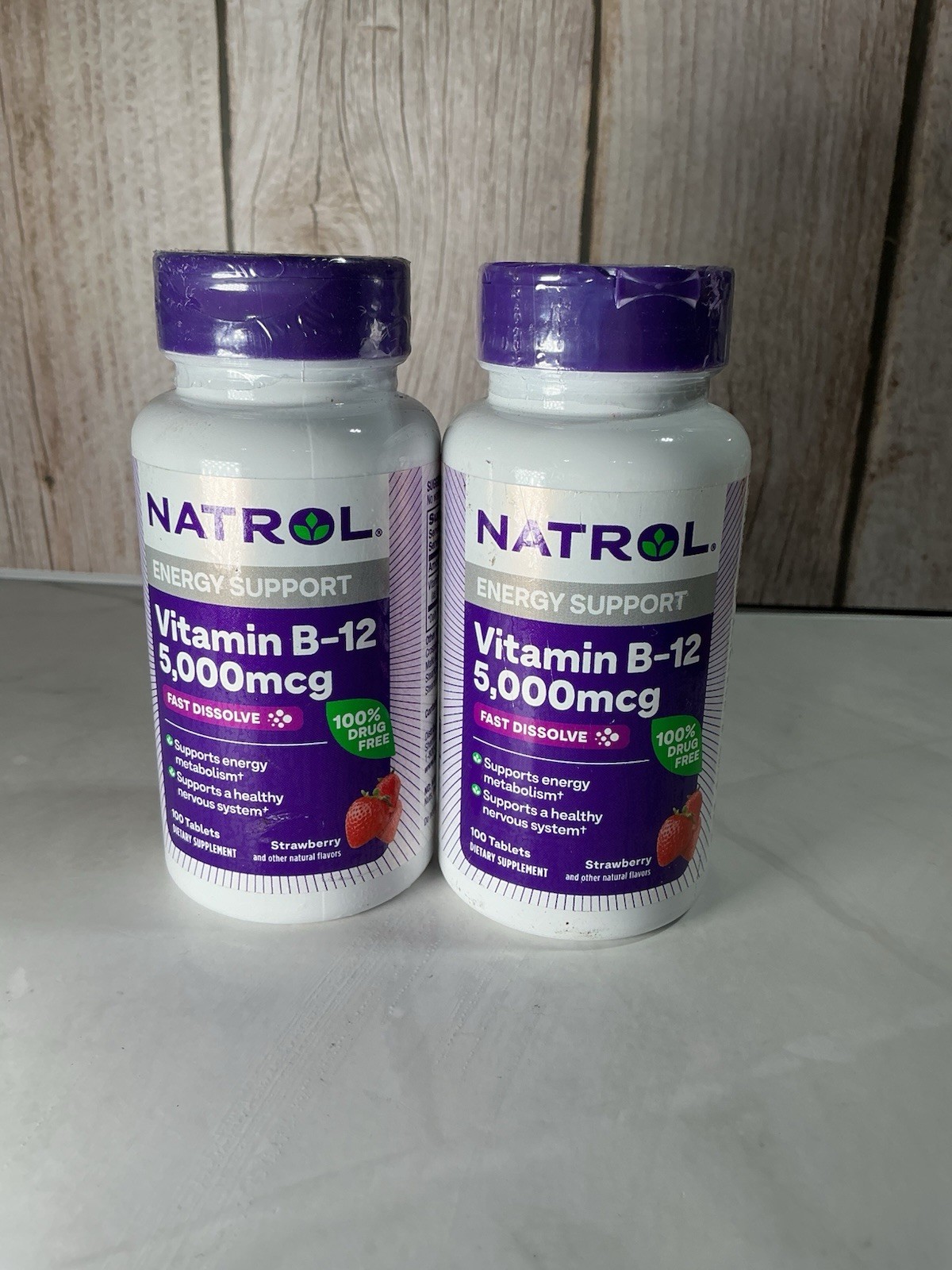 2X Natrol Vitamin B12 Fast Dissolve Tablets, Promotes Energy Exp 10/26