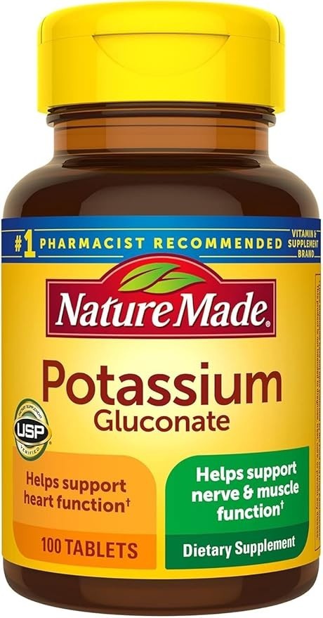Nature Made Potassium Gluconate 550mg, 100 tablets (Pack of 1)