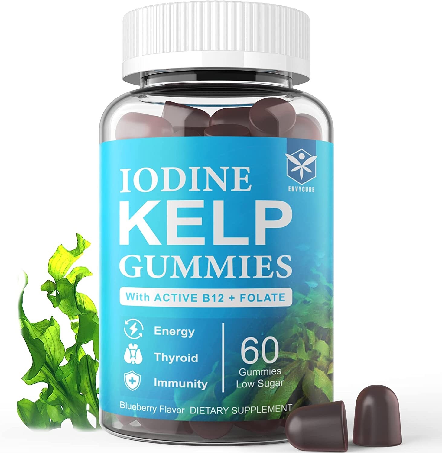 Iodine Gummies, High Potency 950mg with Kelp, Potassium Iodide, Selenium, Zinc