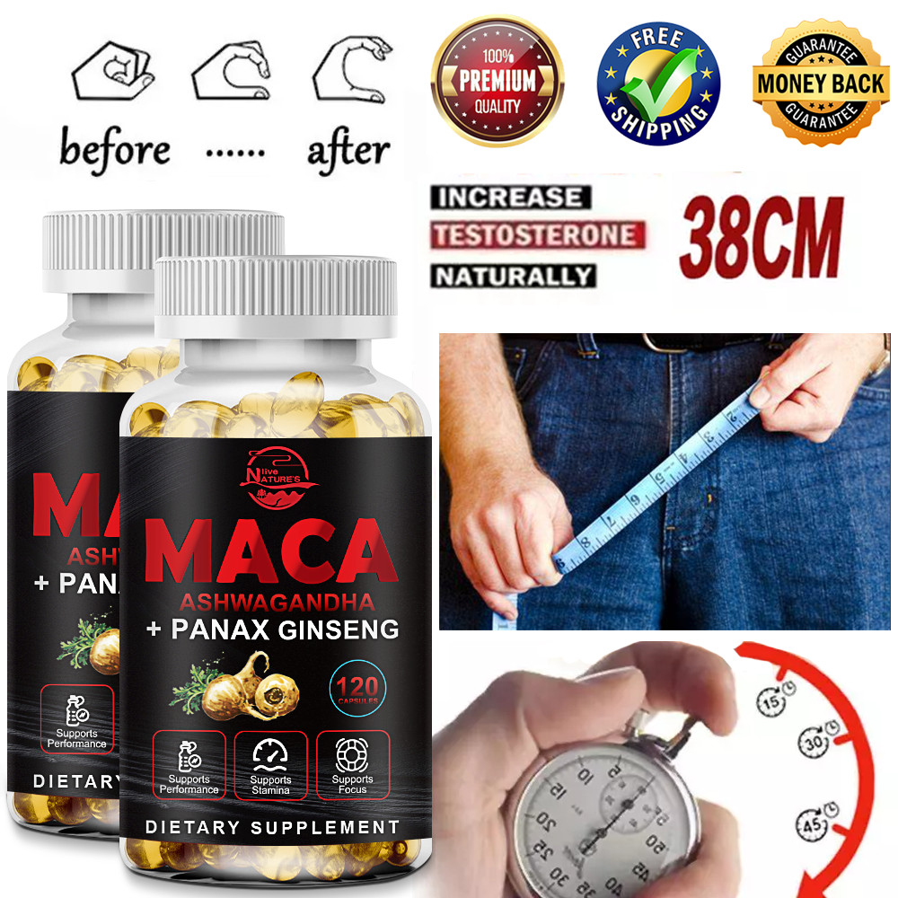 Organic Maca Root 240 Capsules 10000mg, Peruvian Maca Extract for Men & Women