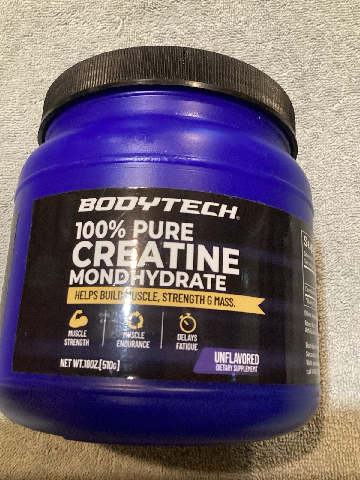 Bodytech 100% Pure Creatine Monohydrate Powder (18 Oz) 1/2027 Unflavored