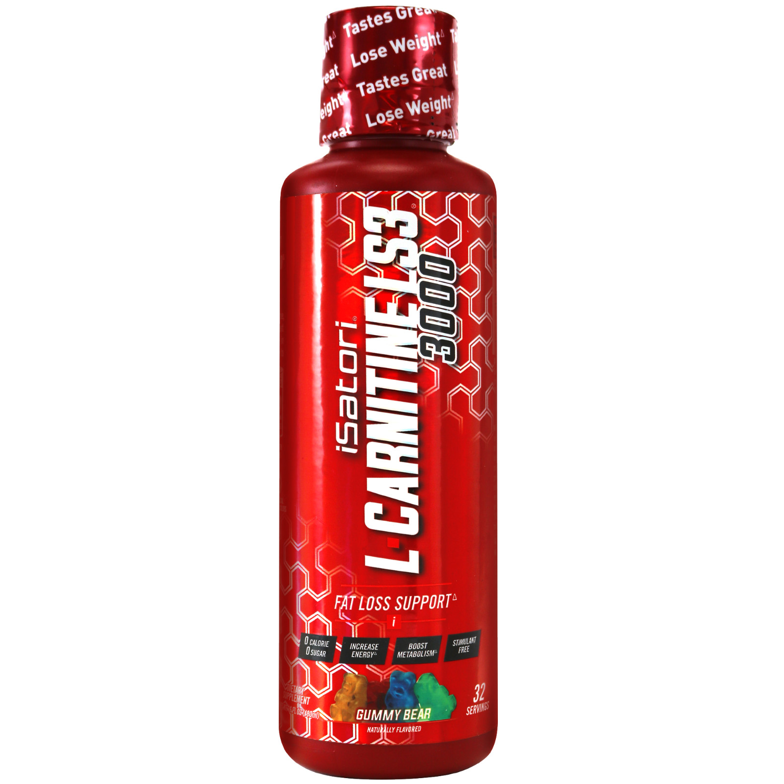 L-CARNITINE LS3 3000 Fat Loss – Metabolism Activator – Gummy Bear  (32 Servings)