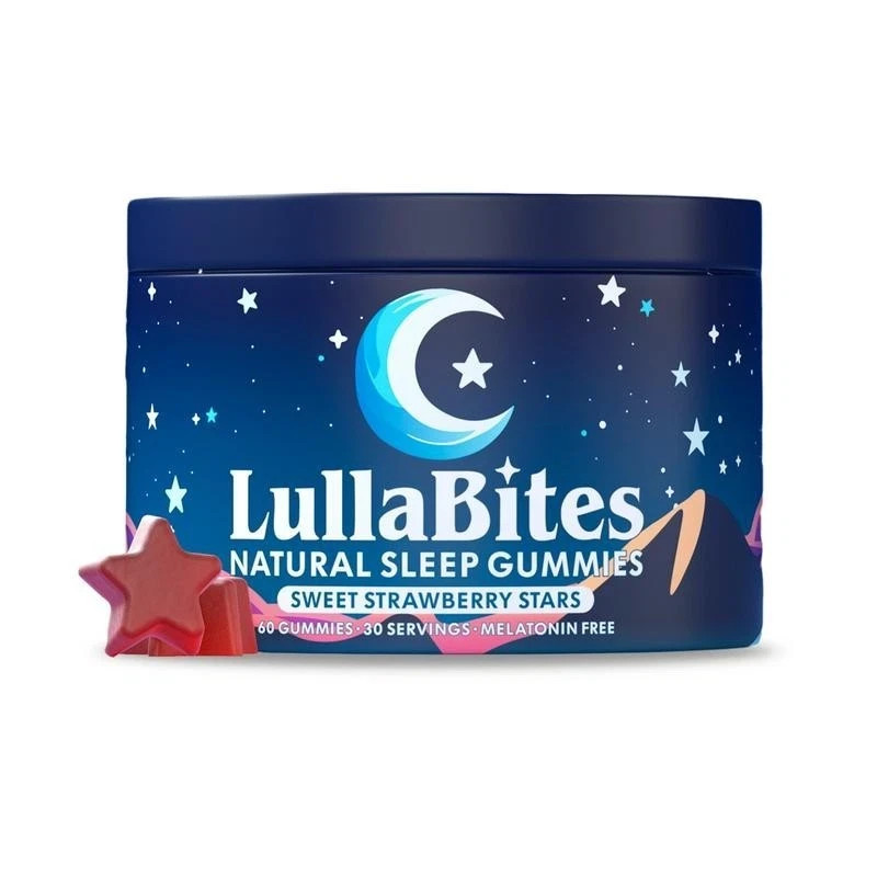 LullaBites Natural Sleep Gummies Strawberry Stars Flavor 60 Gummies