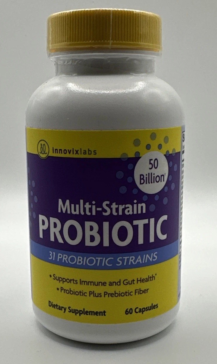 Innovixlabs Multi-Strain Probiotic 50 Billion 60 Capsules 31 Probiotic Strains