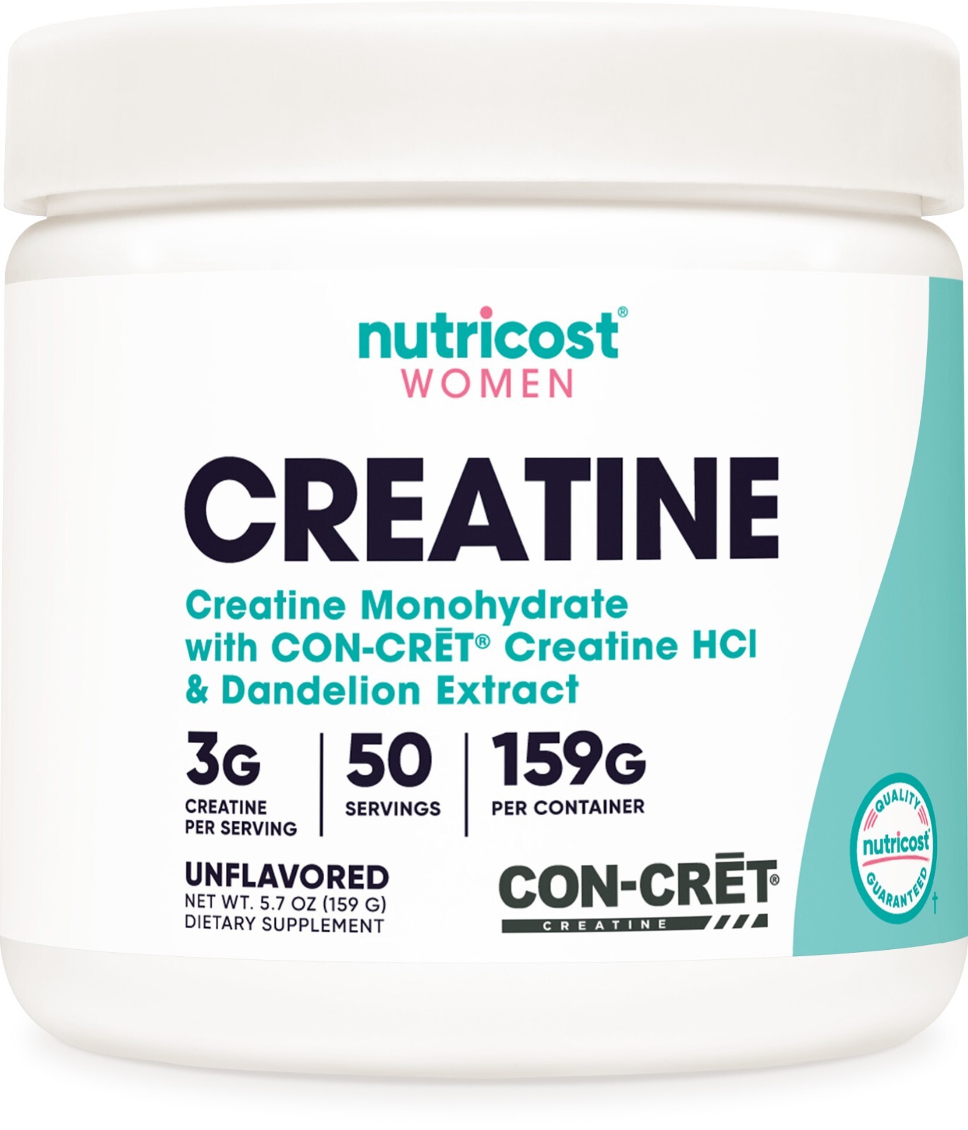 Nutricost Creatine Monohydrate Powder for Women, Unflavored, 50 Servings