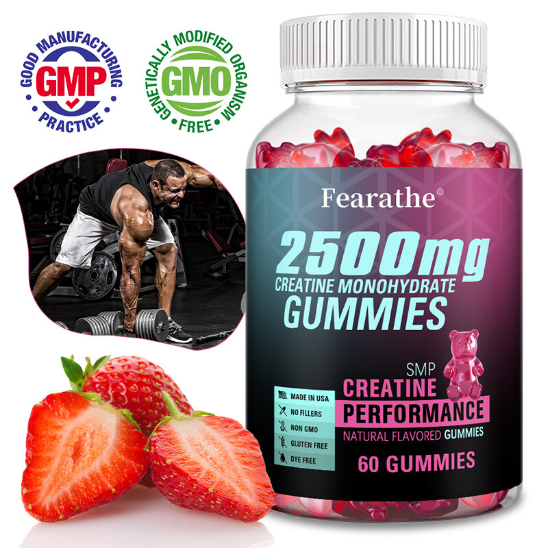 Creatine Monohydrate – Increase Strength & Build Muscle, 60 Gummies
