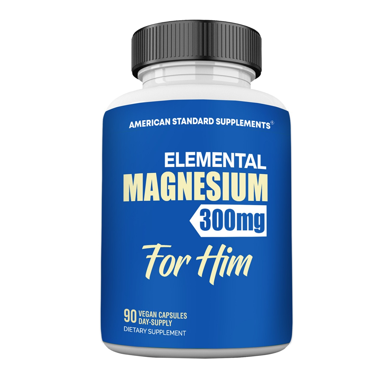 Magnesium Glycinate for Men – 300mg Per Capsules – 90 Veggie Capsules