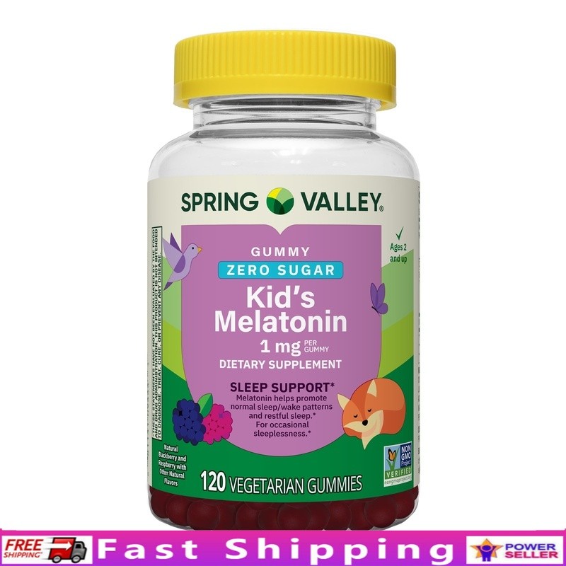 Zero Sugar Kids Melatonin Gummies Sleep Support Dietary Supplement 1mg 120ct New
