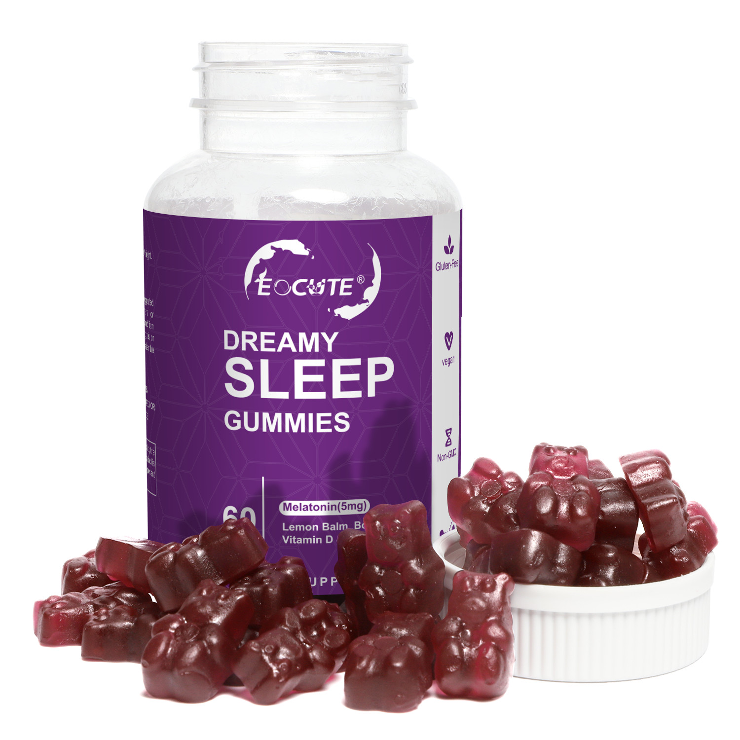 Melatonin Sleep Gummies 60ct – Fall Asleep Faster & Stay Asleep