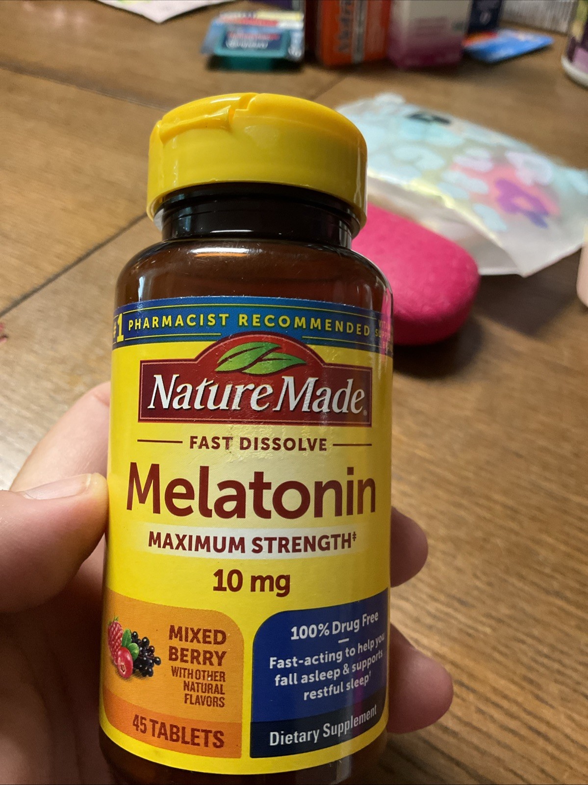 Nature Made Melatonin 10mg Fast Dissolve Maximum Strength Sleep Aid (45 Tablets)