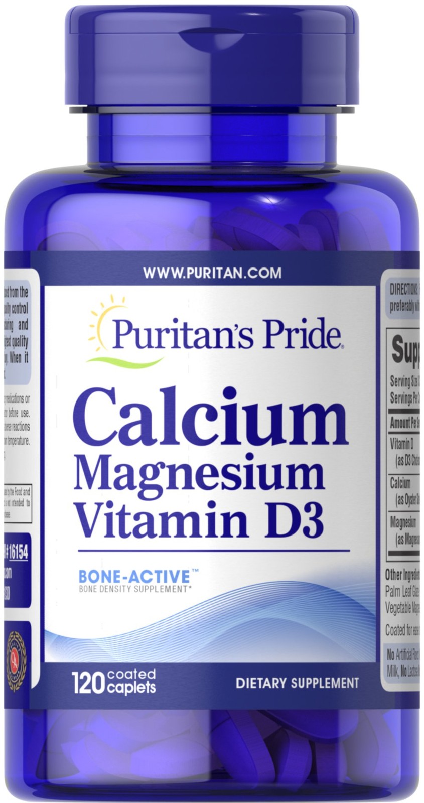 Puritan’s Pride Calcium Magnesium with Vitamin D – 120 Caplets