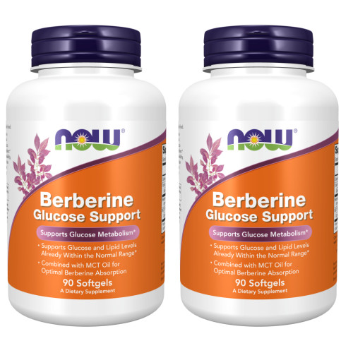 Berberine 400mg Glucose  Metabolism Support 2X90gels  Now Foods MCT/Capric Acid