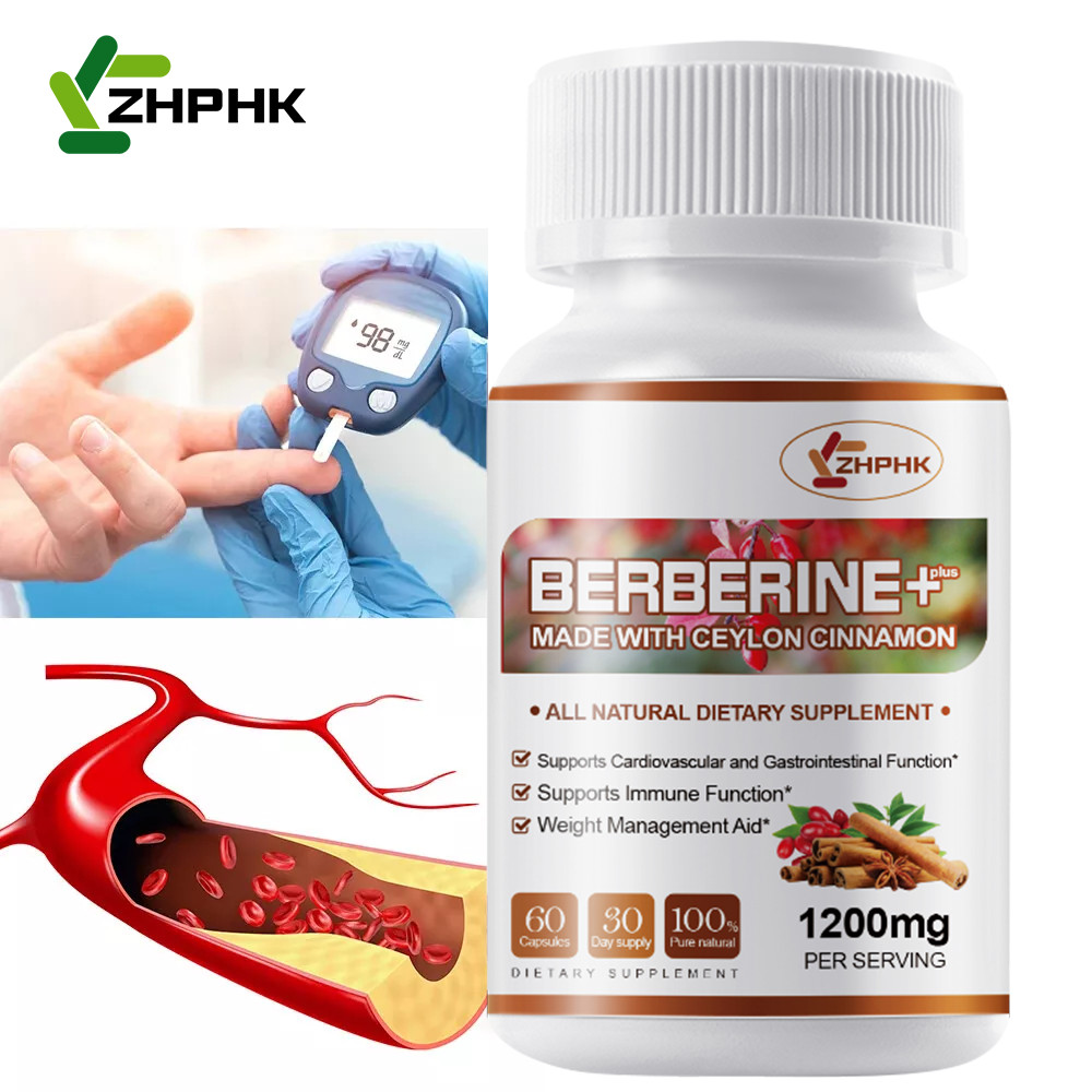 Berberine with Ceylon Cinnamon 1400mg Capsules Blood Sugar Heart Health & Immune