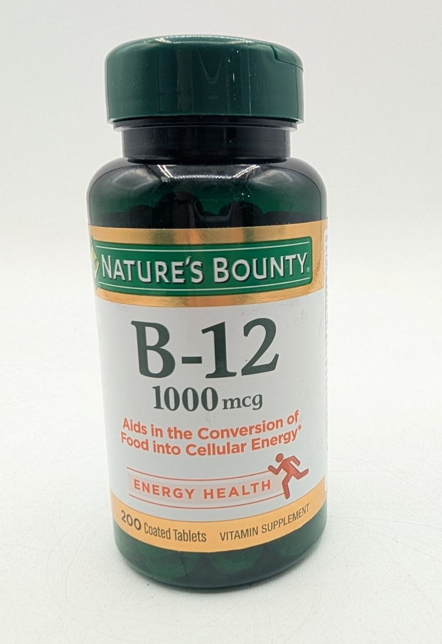 Nature’s Bounty Vitamin B12 1000 mcg – 200 Tablets