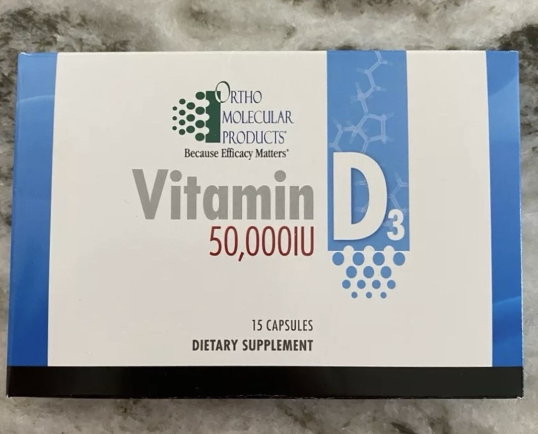 Ortho Molecular Vitamin D3 50,000 IU – ONE 15 Cap Pack, Exp. 09/2026 – 50000 IU