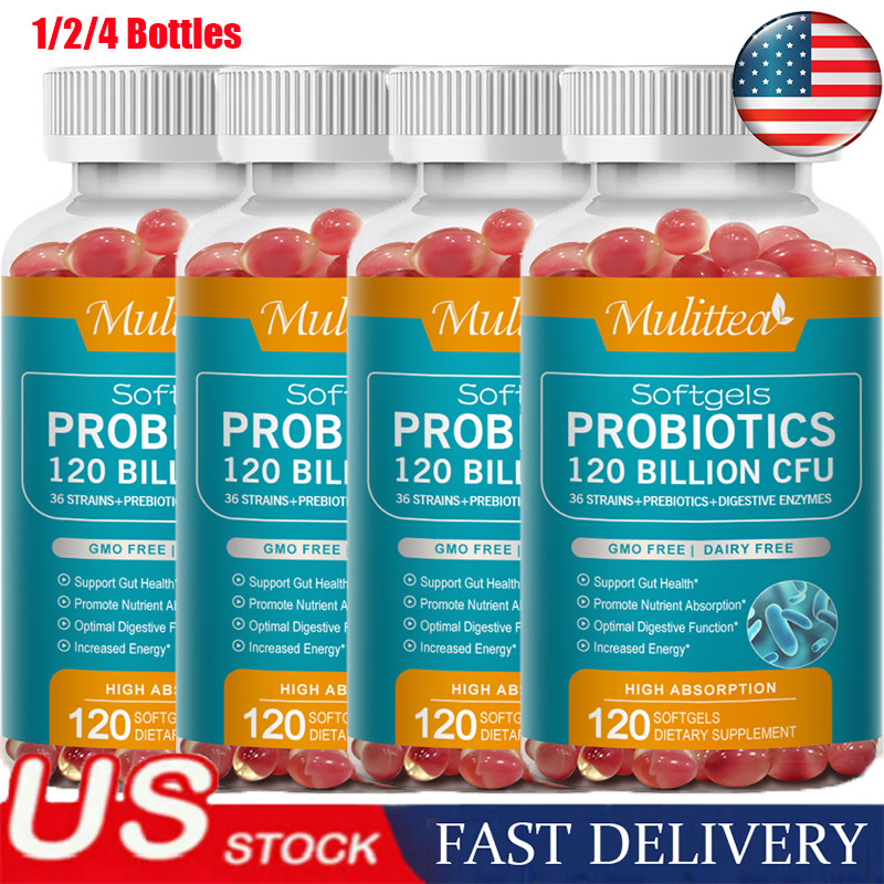 Probiotics 120 Billion CFU Potency for Healthy Digestive Immune Health 120-480pc