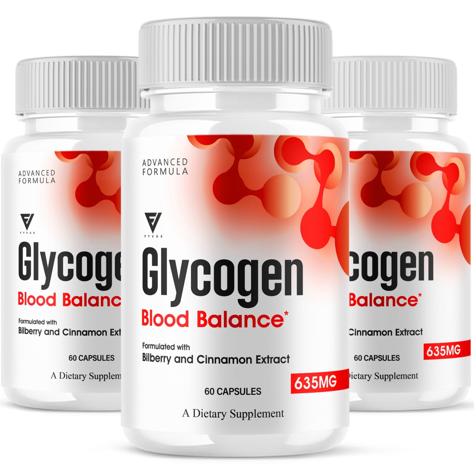 (3 Pack) Glycogen Blood Balance Supplement Glycogen BloodBalance (180 Capsules)