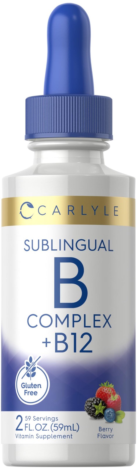 Vitamin B12 Sublingual | 10,000 mcg | 2 fl oz Liquid | Vegetarian | by Carlyle