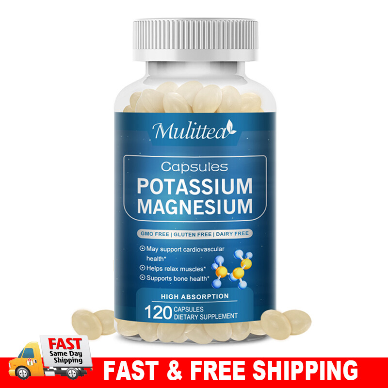 Potassium Magnesium Pills Helps Sleep,Immune Booster,Bone& Muscle Health Caps