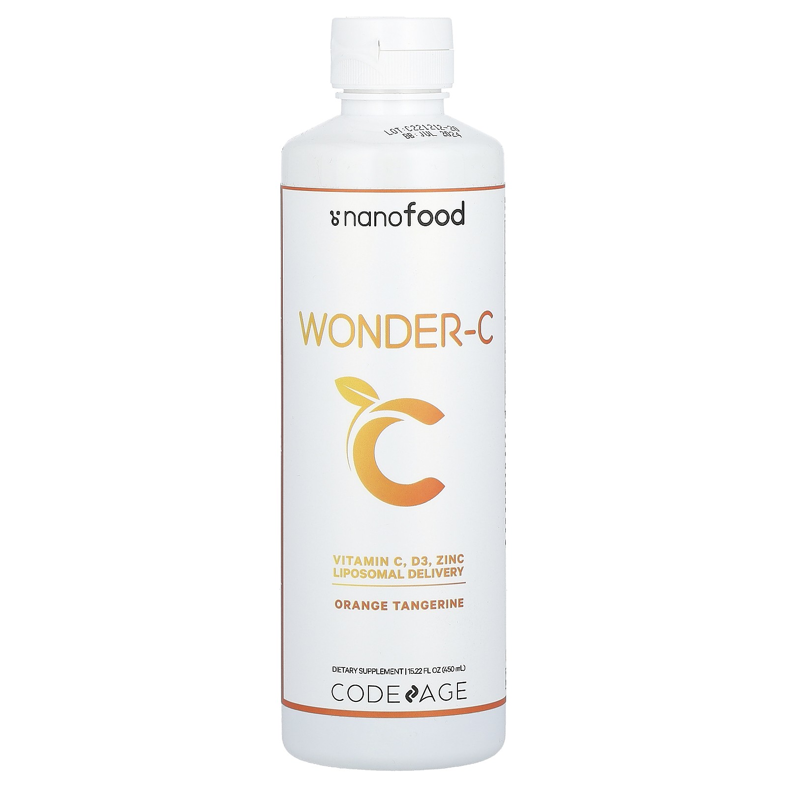 Nanofood, Wonder-C, Orange Tangerine, 15.22 fl oz (450 ml)