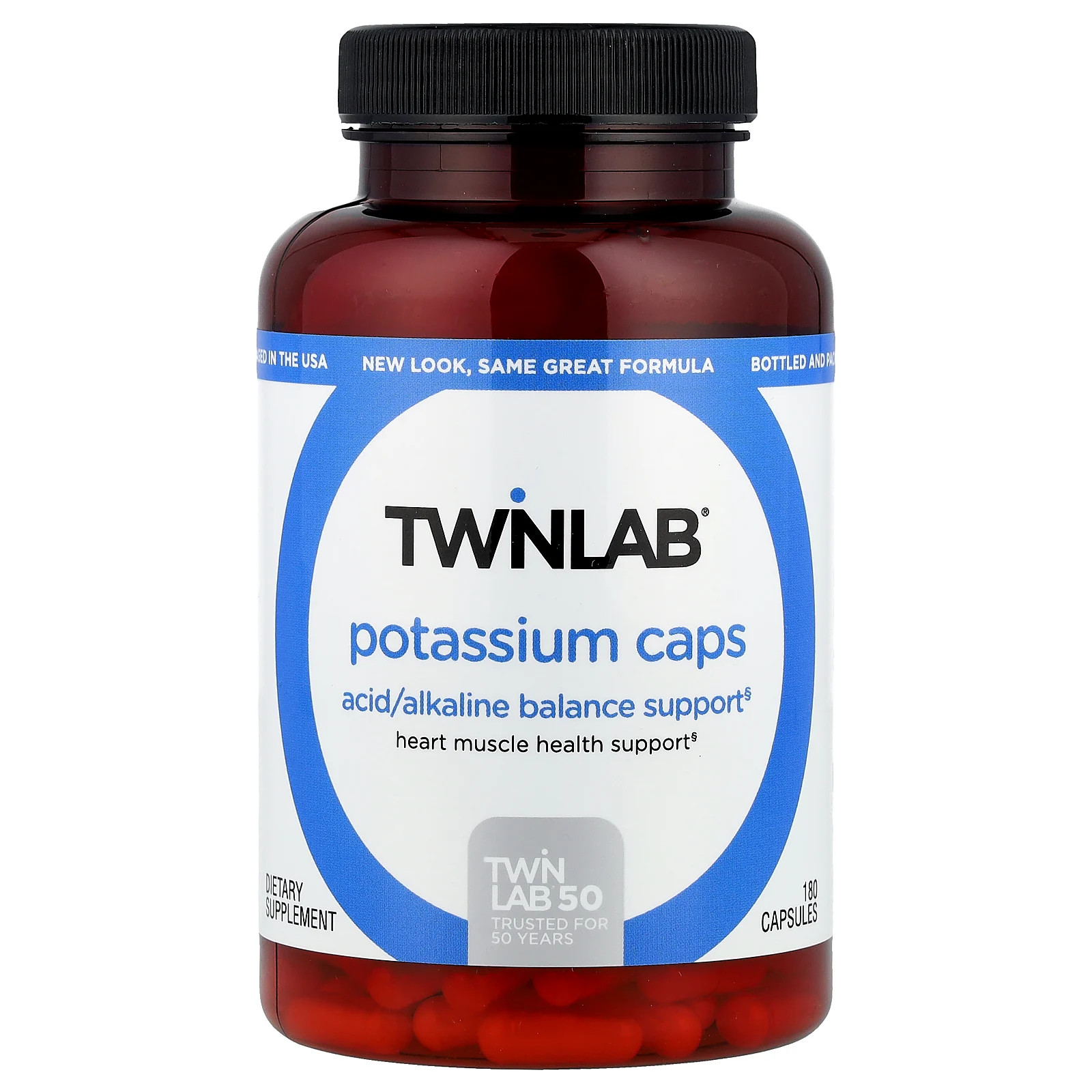 Twinlab Potassium Caps 180 Capsules Egg-Free, Fish Free, Lactose-Free,