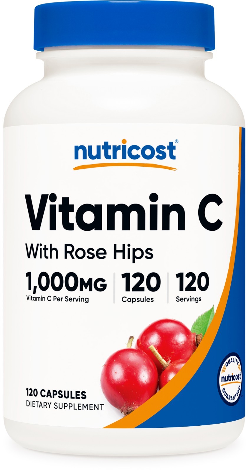 Nutricost Vitamin C with Rose Hips 1025mg, 120 Capsules – Non-GMO & Gluten Free