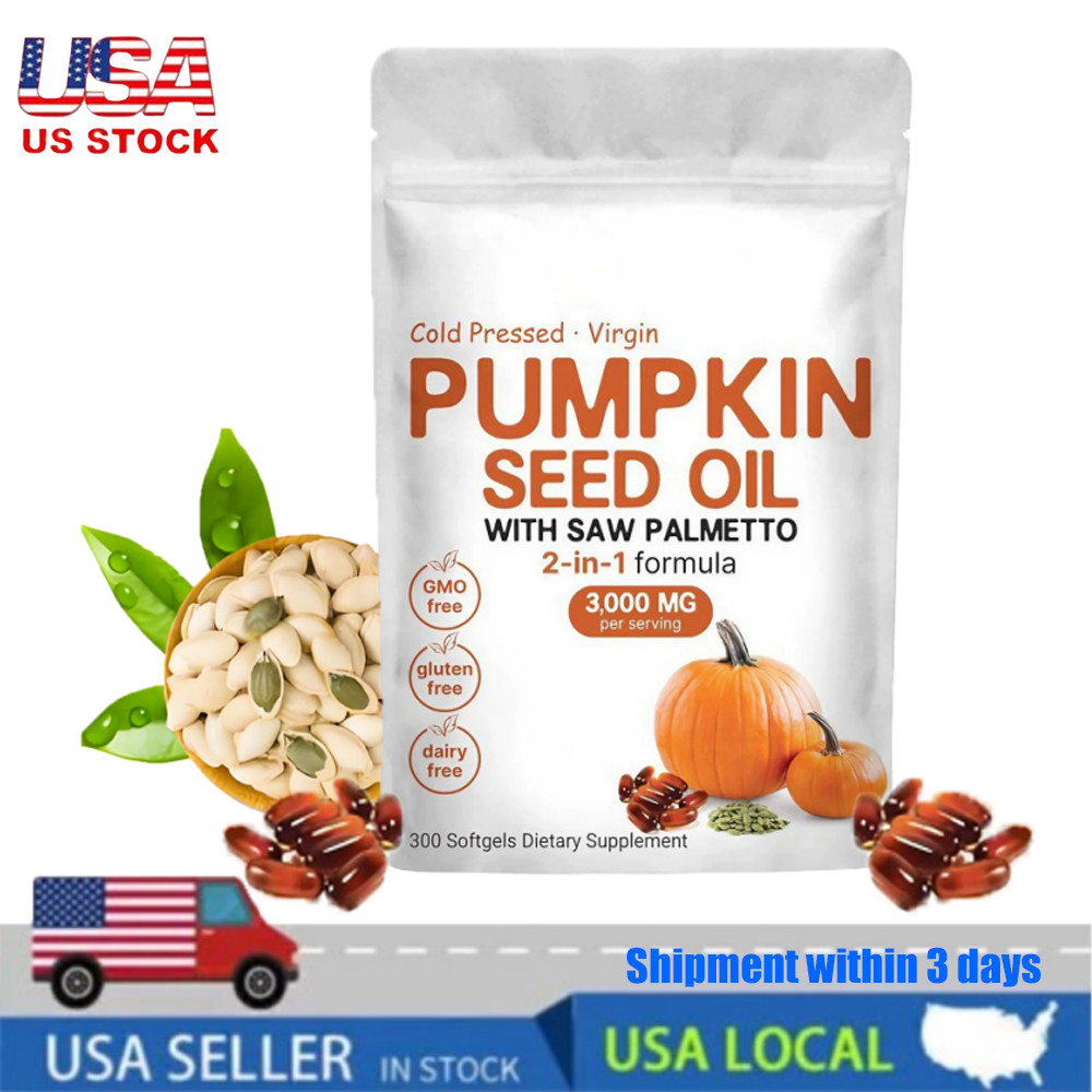 Pumpkin Seed Oil Saw Palmetto 3000 mg – Bladder Health, Immune Support 1-3 PC